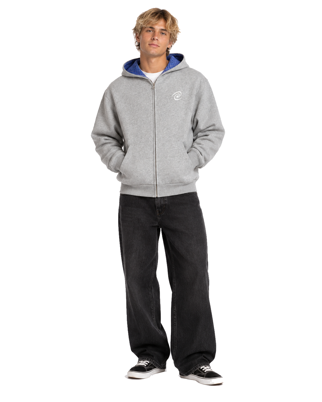 Essential Contrast Zip Hoodie