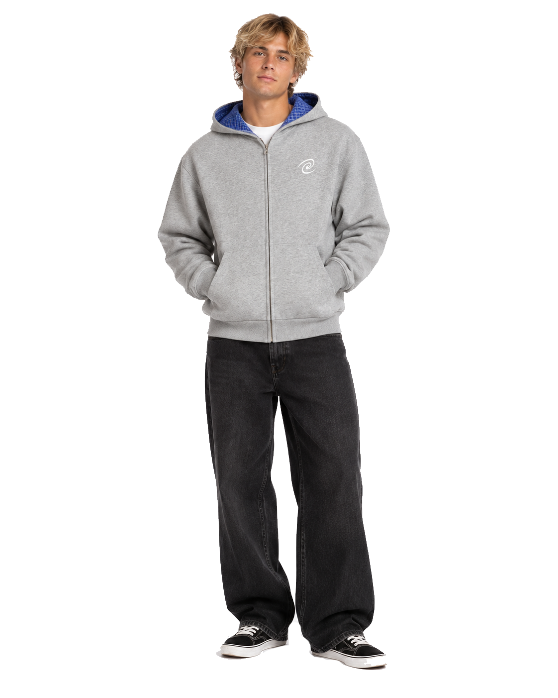 Essential Contrast Zip Hoodie