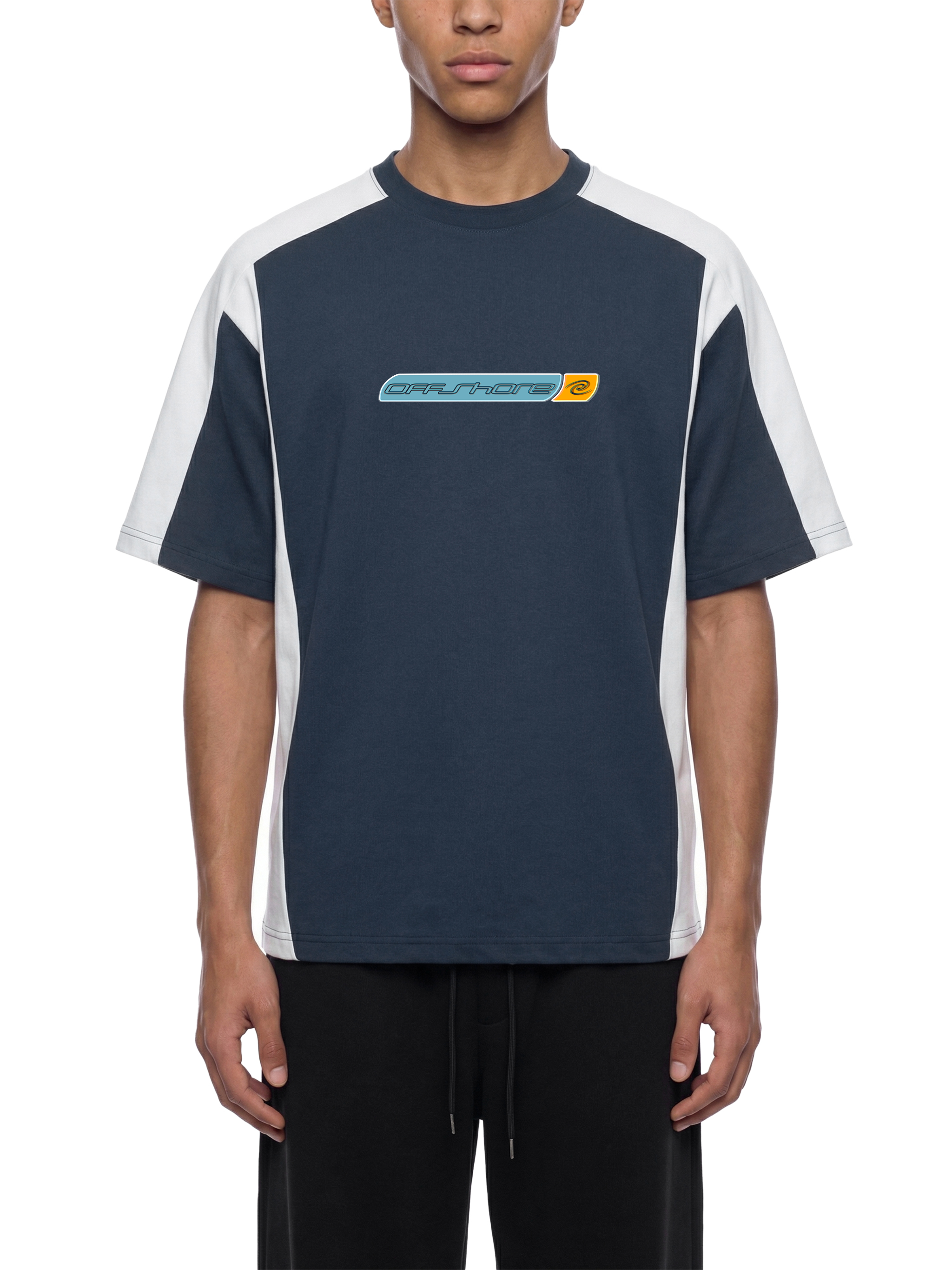 Unisex Color Block Loose T-Shirt