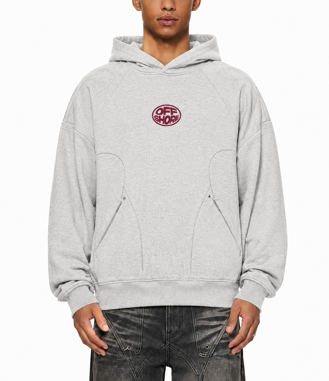 Curved Panel Raglan Hoodie