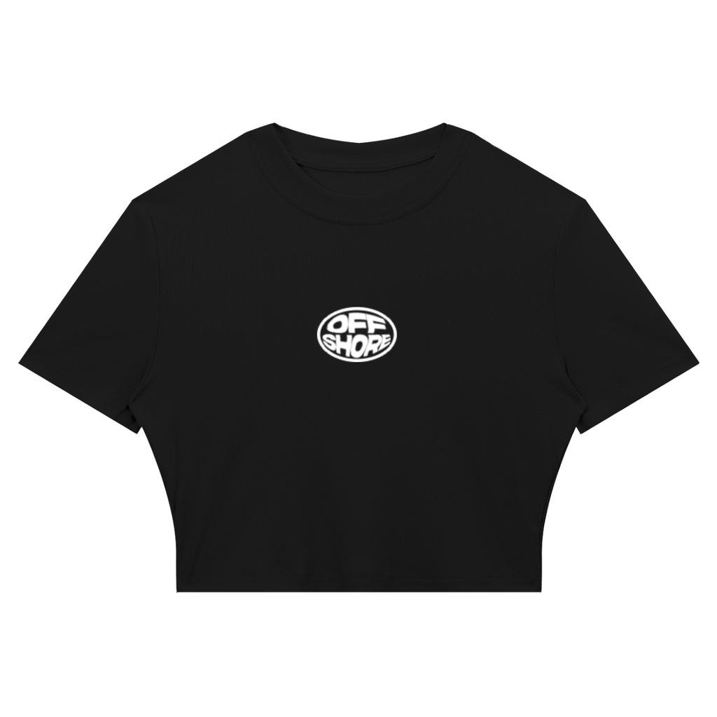 Women's Slim Ribbed Crop T-Shirt